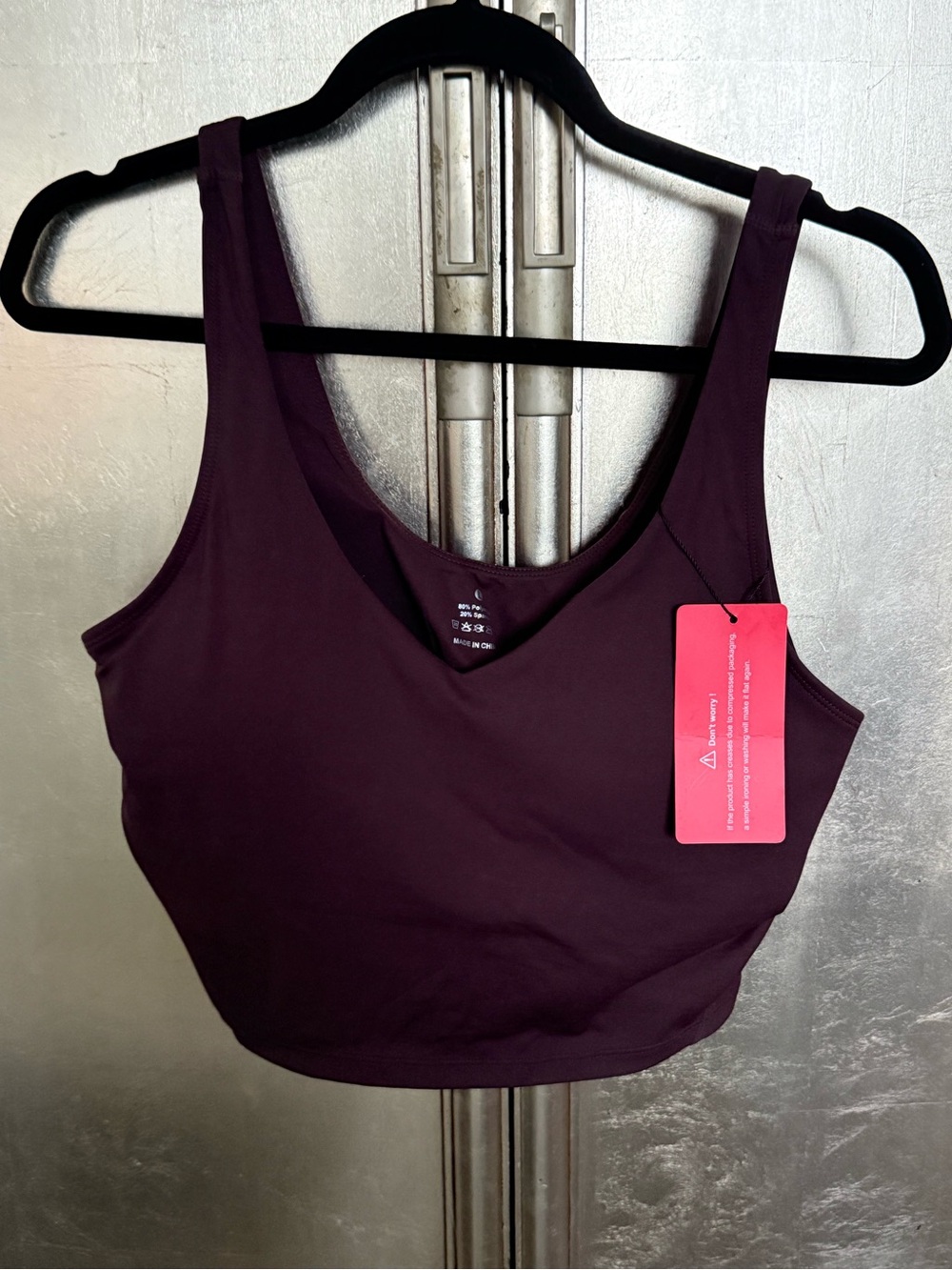 Women’s Scoop Neck Crop Tank - Brown